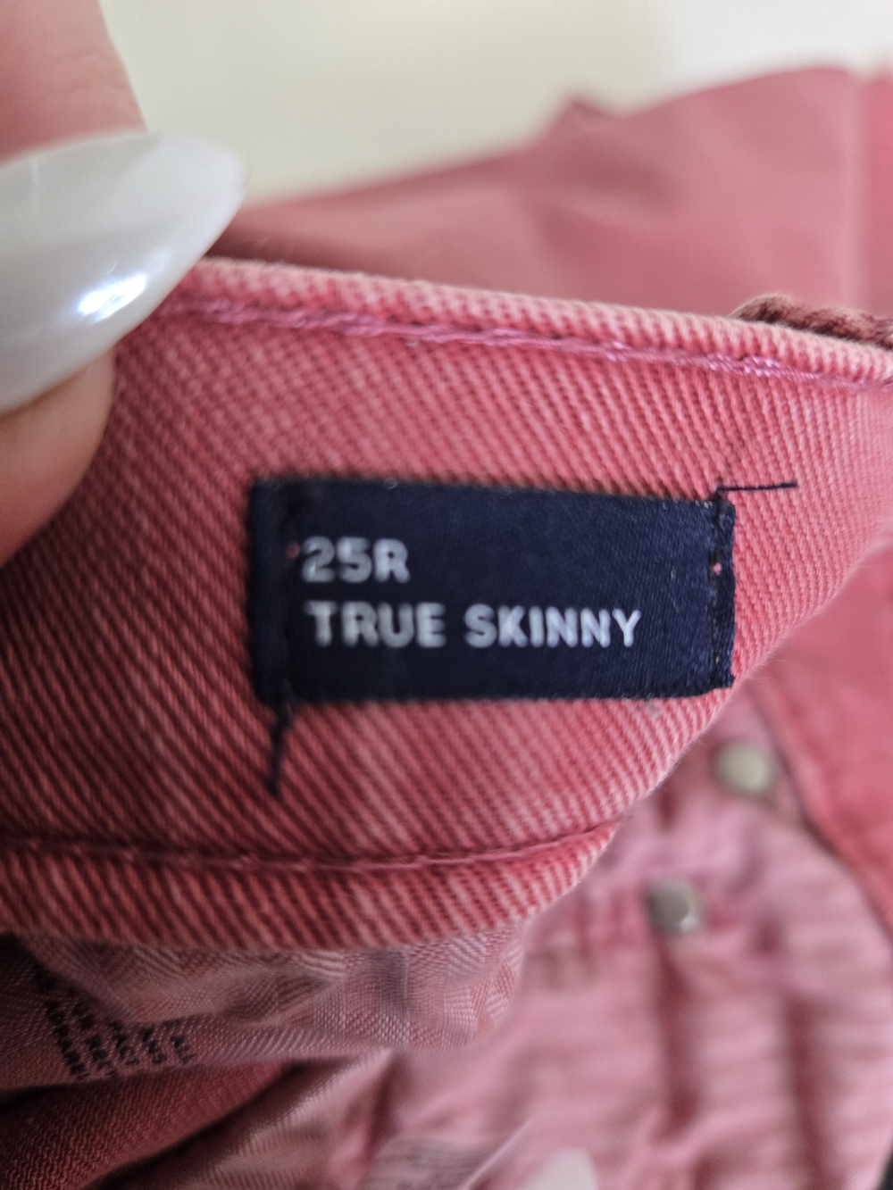 GAP High-Rise  Skinny Jeans in Dusty Rose - Frayed Ankle- 4th Of July! Women 25R - Picture 12 of 16